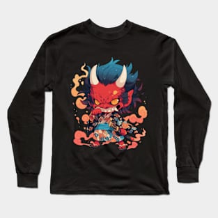 Japanese Demon Oni Long Sleeve T-Shirt